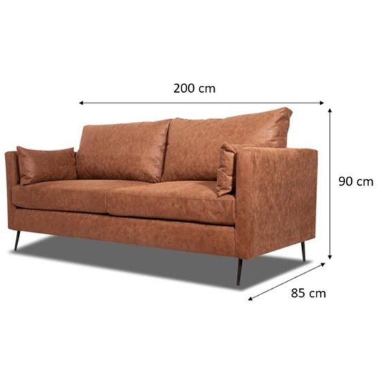 SOFA MADRID 200 CM BROWN INNOVA - Imagen 5