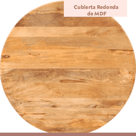 MESA COMEDOR REDONDO MADERA ENREJADA KLIK - Imagen 5