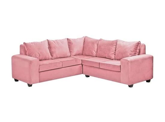 SOFA SECCIONAL KAHLO 3.2 FELPA ROSADO INNOVA