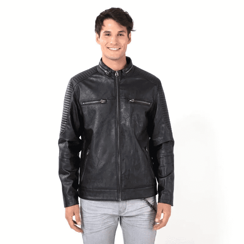 CHAQUETA HOMBRE PU RIDER BLACK ELLUS Albasini.cl Tienda Online Calzado Deporte Dormitorio Hogar Y Mucho Mas