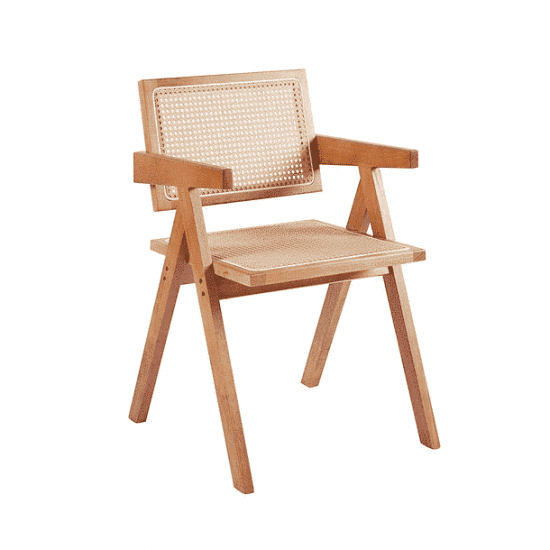 SILLA BUTACA CHANDIGARH MADERA RATTAN KLIK