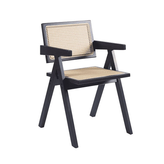 SILLA BUTACA CHANDIGARH MADERA RATTAN KLIK