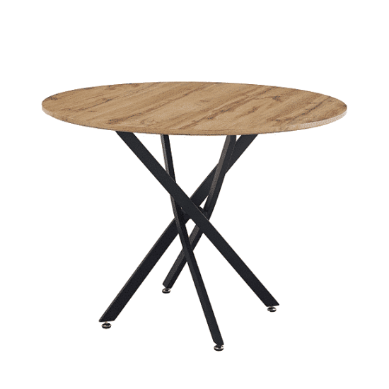 MESA COMEDOR REDONDO MADERA ENREJADA KLIK
