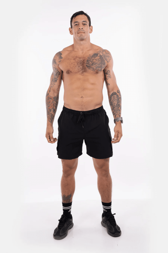 SHORT HOMBRE CARGO CLASSIC ORXFIT NEGRO - Imagen 2