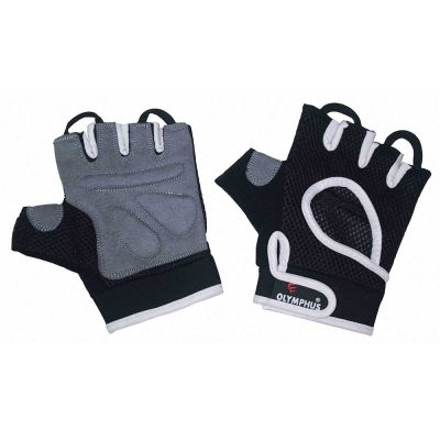 GUANTE FIT PALMA CUERO NEGRO OLYMPHUS