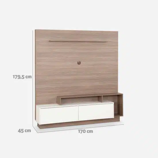 HOME TV MAGRITTE BLANCO-NOGAL AFRICANO CIC - Imagen 3