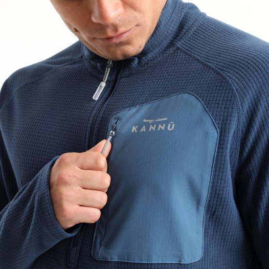 POLAR HOMBRE CHECK CHACABUCO AZUL KANNU - Imagen 3