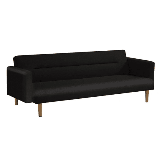 FUTON SOFA CAMA 3 C SARA ECOCUERO NEGRO KLIK - Imagen 2