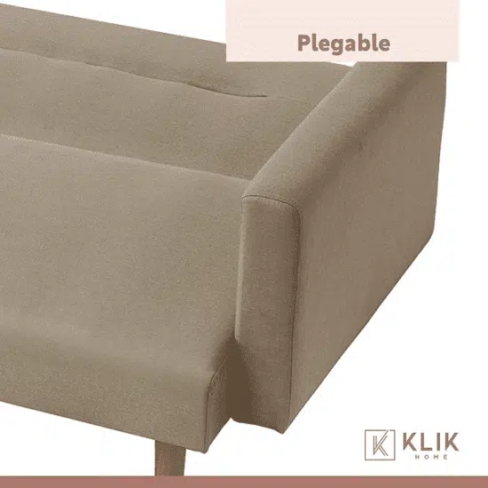 FUTON SOFA CAMA 3 C SARA LINO BEIGE KLIK - Imagen 6