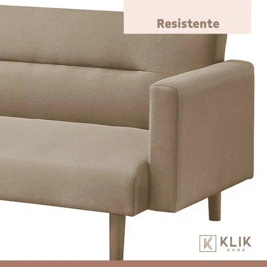 FUTON SOFA CAMA 3 C SARA LINO BEIGE KLIK - Imagen 7