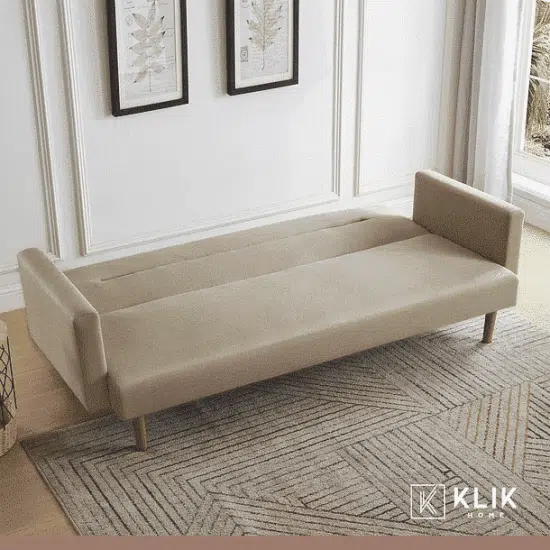 FUTON SOFA CAMA 3 C SARA LINO BEIGE KLIK - Imagen 8