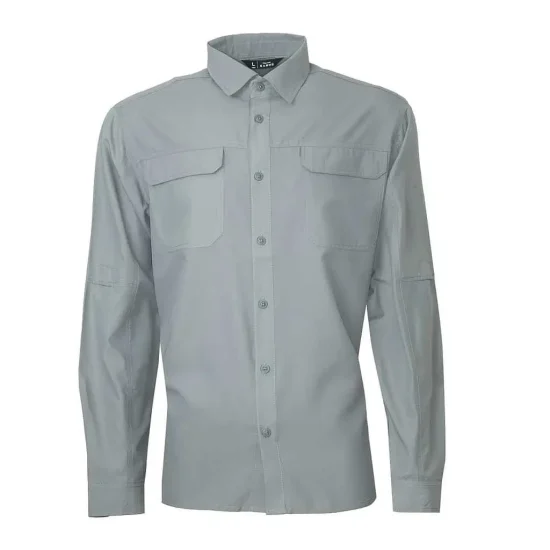 CAMISA MANGA LARGA HOMBRE GRIS KANNU
