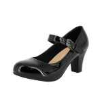 Zapato Mujer Cueca Formal Clot Negro Charol