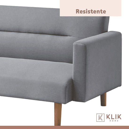 FUTON SOFA CAMA 3 C SARA LINO GRIS KLIK - Imagen 7