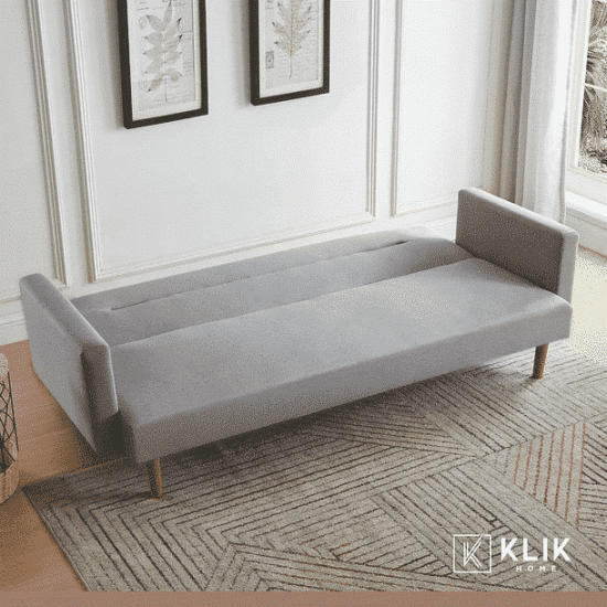 FUTON SOFA CAMA 3 C SARA LINO GRIS KLIK - Imagen 8