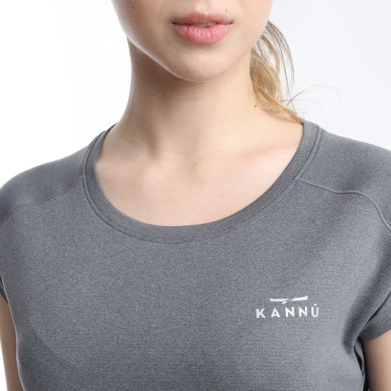 POLERA MUJER MC SPORT DEPORTIVA GRIS KANNU - Imagen 3