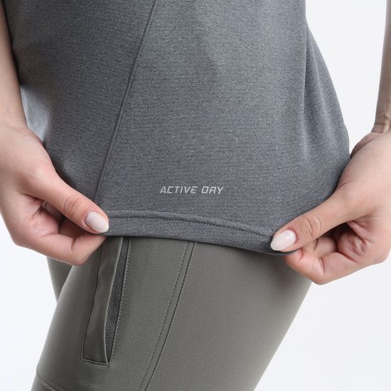 POLERA MUJER MC SPORT DEPORTIVA GRIS KANNU - Imagen 4