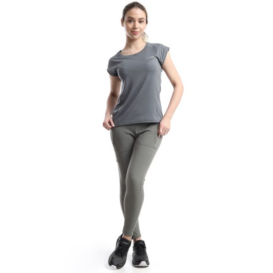 POLERA MUJER MC SPORT DEPORTIVA GRIS KANNU - Imagen 5