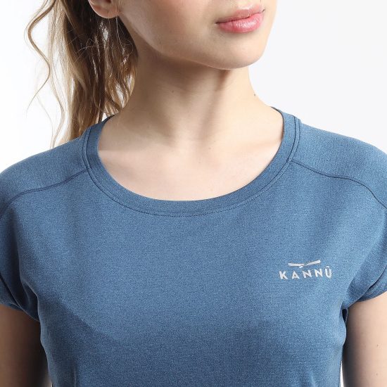 POLERA MUJER MC SPORT DEPORTIVA AZUL KANNU - Imagen 3