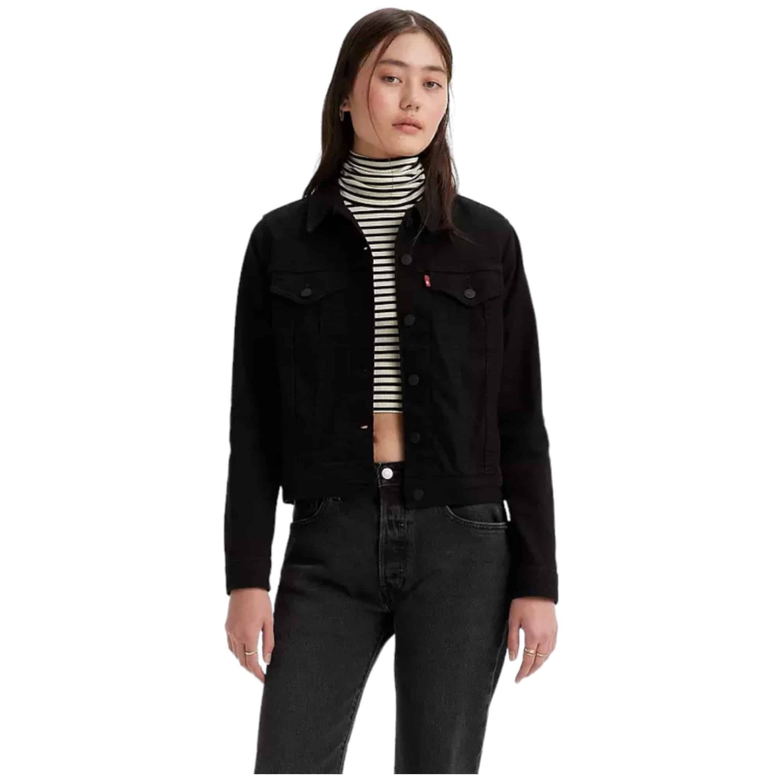 CHAQUETA MUJER ORIGINAL TRUCKER BLACK BLACK LEVIS - Imagen 2