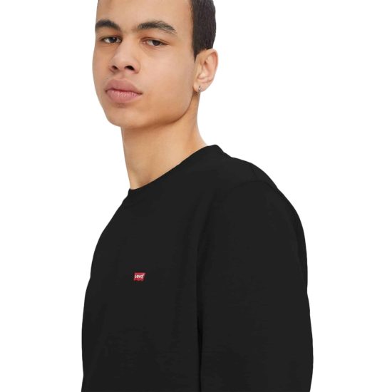 POLERON HOMBRE CREW BATWING MINERAL BLACK LEVIS - Imagen 4