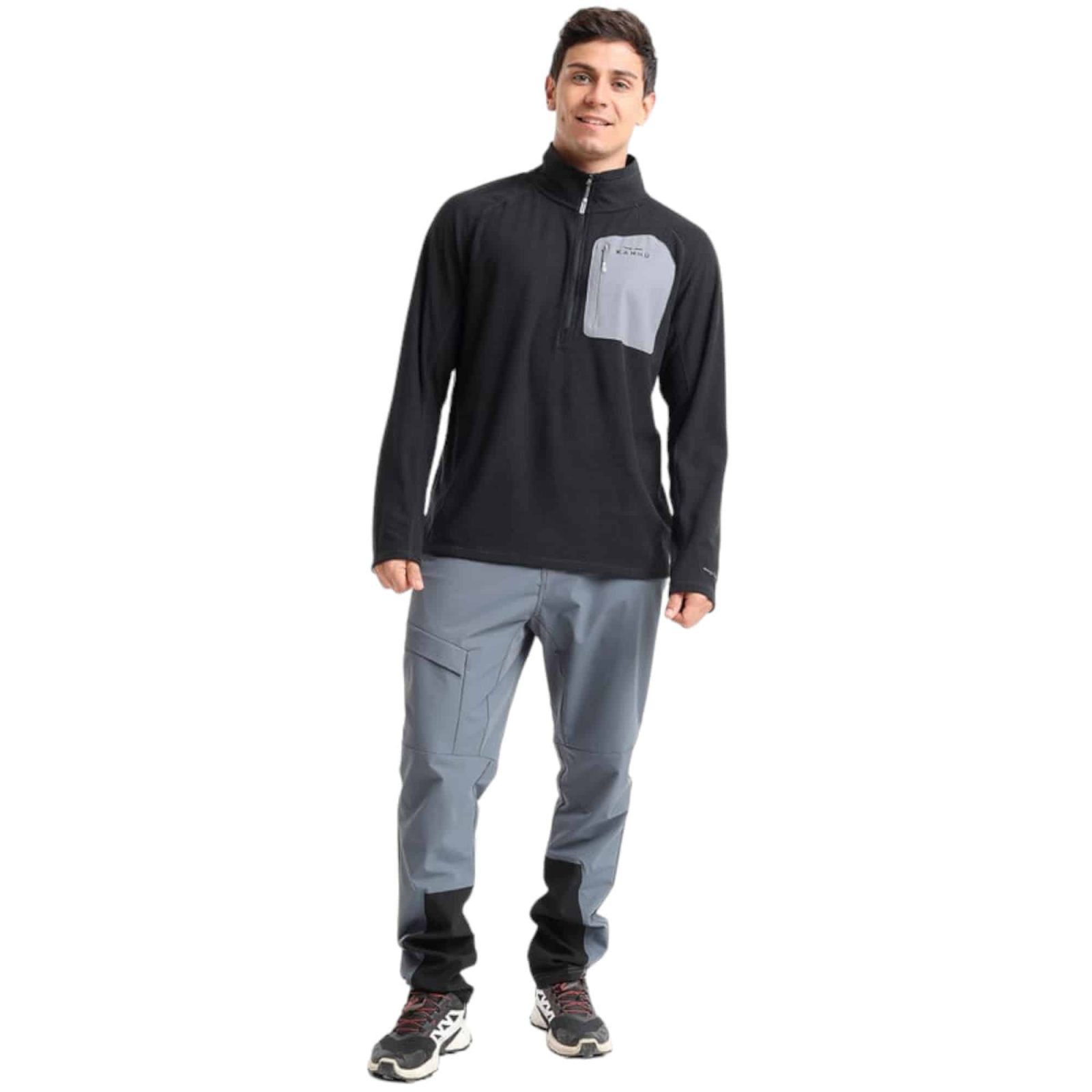 POLAR HOMBRE CHECK CHACABUCO NEGRO KANNU - Imagen 4