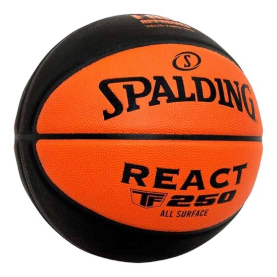 BALON BASQUETBOL REACT FIBA TF-250 N°7BI SPALDING - Imagen 2