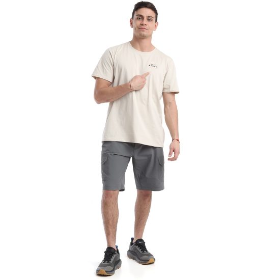 POLERA HOMBRE MC JERSEY LIFESTYLE BEIGE CLARO KANNU - Imagen 4
