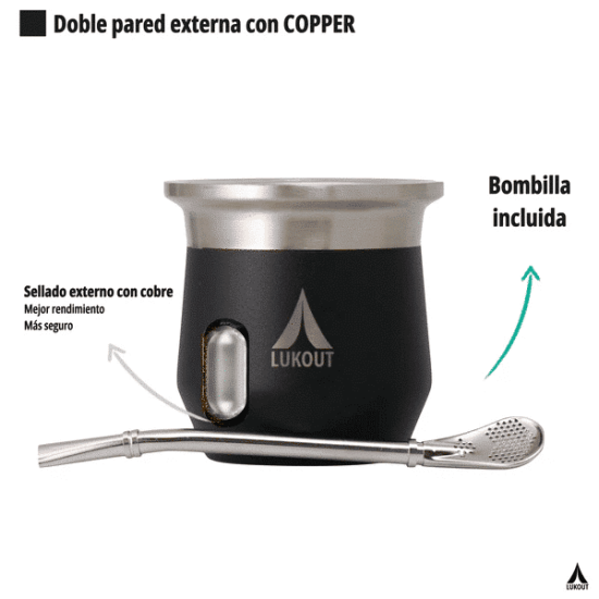 MATE TERMICO 170 ML LUKOUT CREMA - Imagen 3