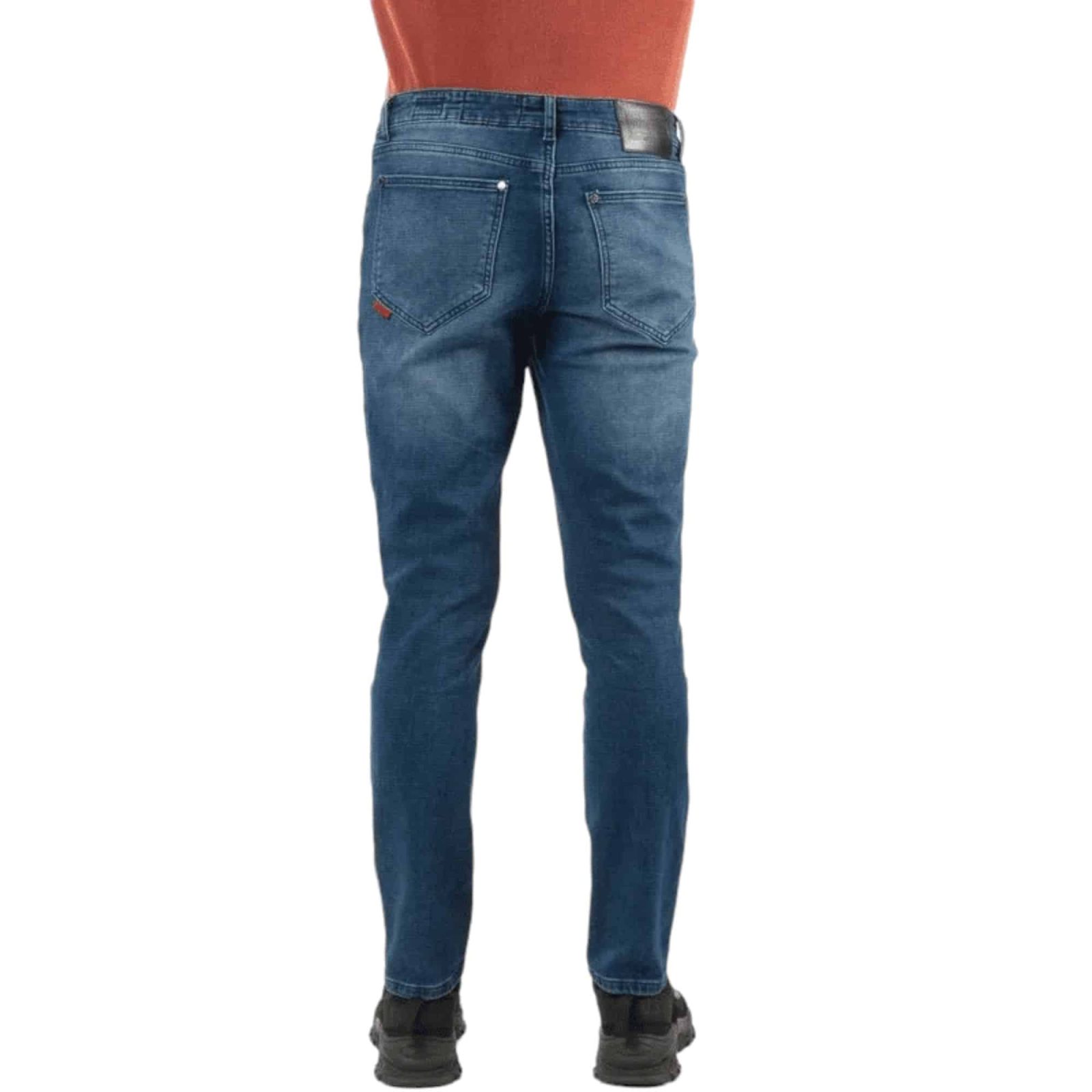 JEANS HOMBRE NEW SLIM TIRO MEDIO MED BLUE TECHNO FABRIC ELLUS - Imagen 2