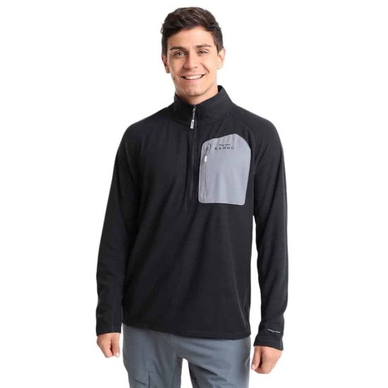 POLAR HOMBRE CHECK CHACABUCO NEGRO KANNU
