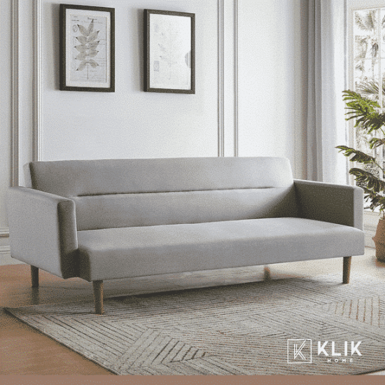 FUTON SOFA CAMA 3 C SARA LINO GRIS KLIK