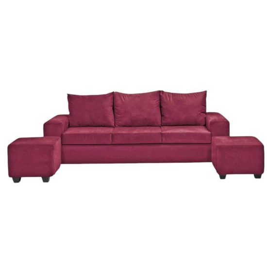 LIVING KAHLO 2 C 2 POUF FELPA BURDEO INNOVA