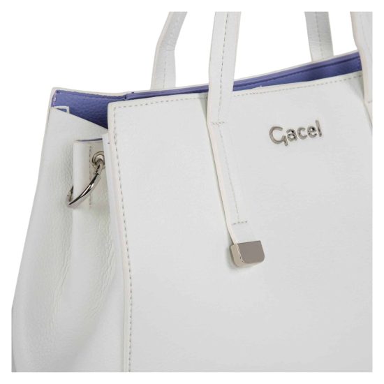 CARTERA DOS ASAS MEDIANA GRANEADO BLANCO GACEL - Imagen 3