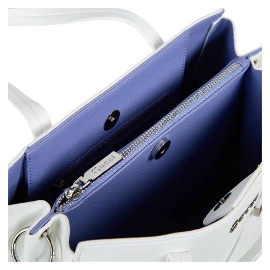 CARTERA DOS ASAS MEDIANA GRANEADO BLANCO GACEL - Imagen 4