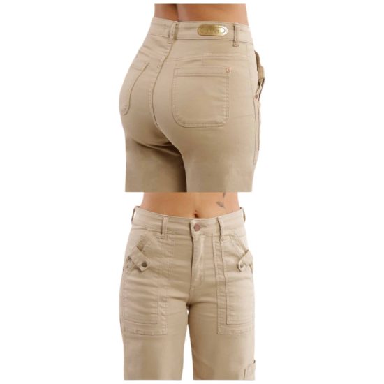 JEANS ALGARROBO CRUDO WIDE LEG DIVINE - Imagen 3