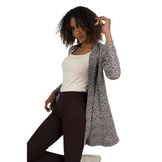 TAPADO ESTAMAPADO CEBRA BEIGE/NEGRO GIVE - Imagen 2