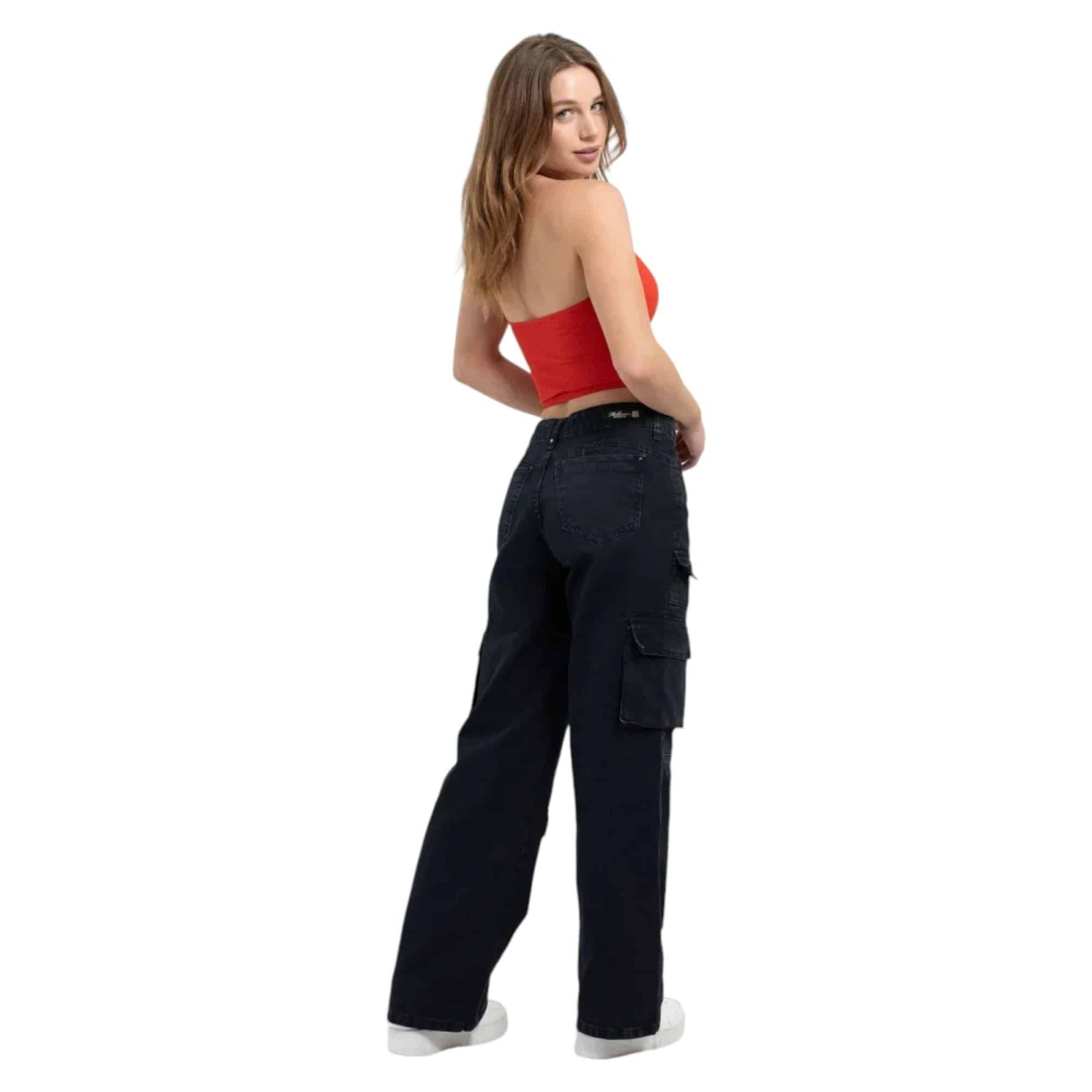 JEANS 3642 CINTURA CARGO NEGRO MOHICANO - Imagen 2