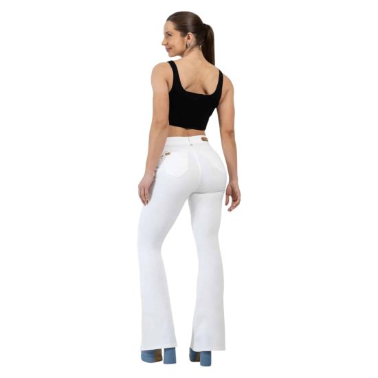 JEANS 3730 CINTURA FLARE BLANCO MOHICANO - Imagen 2