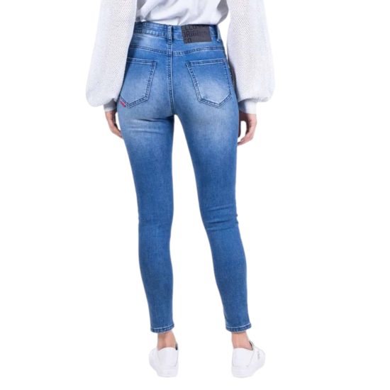 JEANS MUJER GISELE TIRO ALTO DARK BLUE L24 ELLUS - Imagen 2
