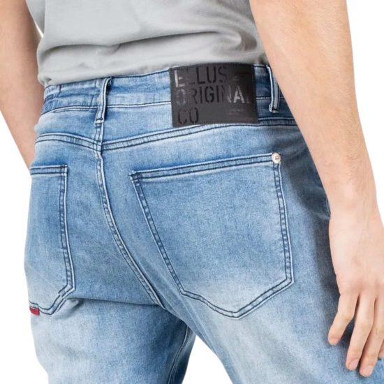 JEANS HOMBRE NEW SLIM TIRO MEDIO DARK BLUE L13 ELLUS - Imagen 4