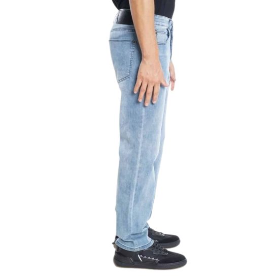 JEANS HOMBRE ELASTIC STRAIGHT MID BLUE FIVE POCKETS L20 ELLUS - Imagen 3