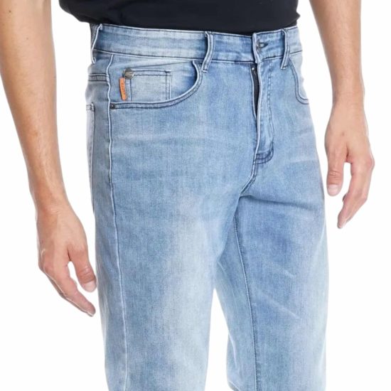 JEANS HOMBRE ELASTIC STRAIGHT MID BLUE FIVE POCKETS L20 ELLUS - Imagen 4