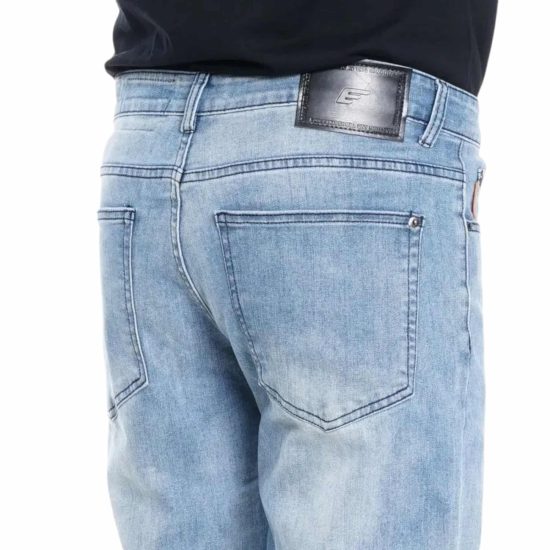 JEANS HOMBRE ELASTIC STRAIGHT MID BLUE FIVE POCKETS L20 ELLUS - Imagen 5