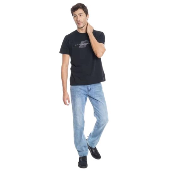 JEANS HOMBRE ELASTIC STRAIGHT MID BLUE FIVE POCKETS L20 ELLUS - Imagen 6