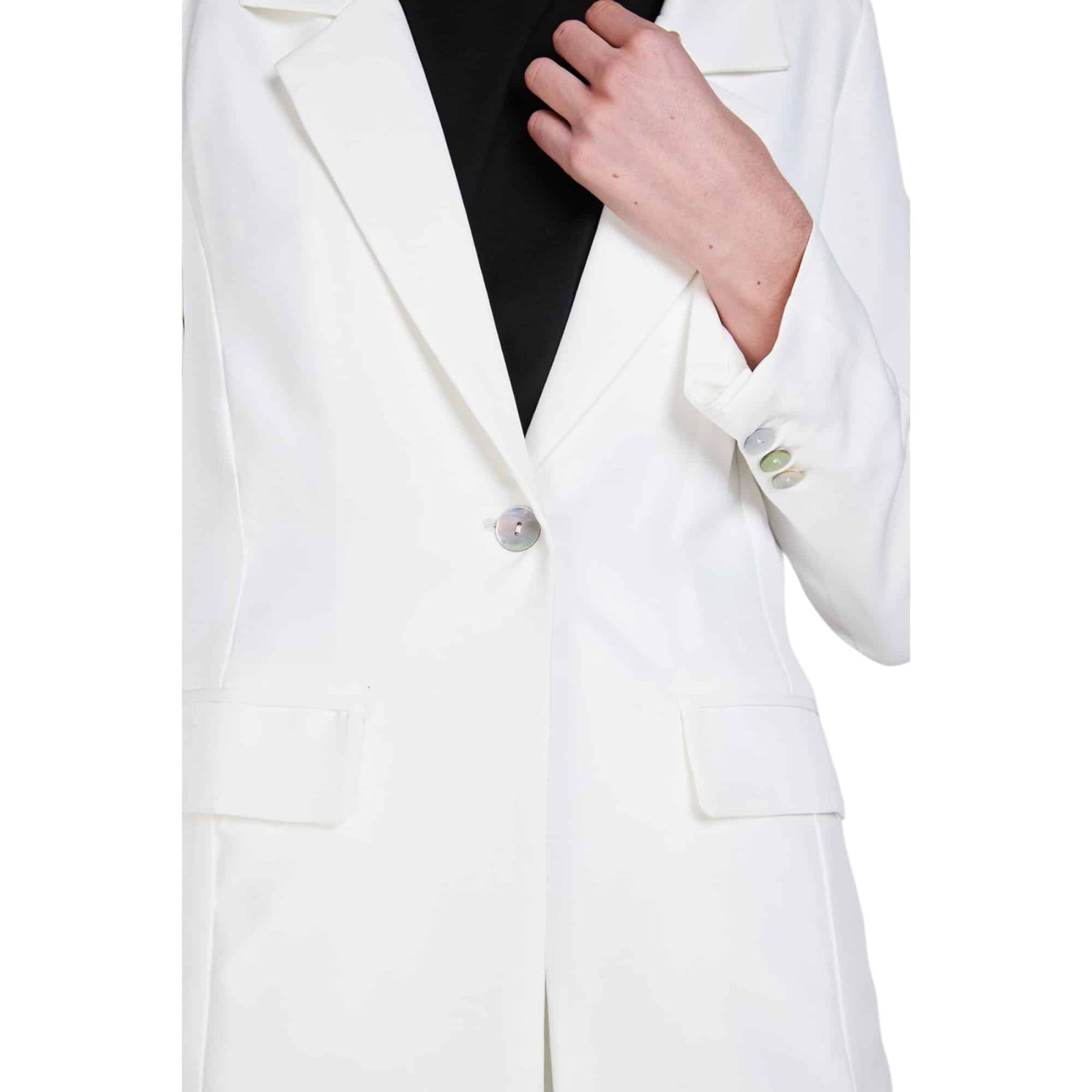 BLAZER ENTALLADO EMILY BLANCO - Imagen 3