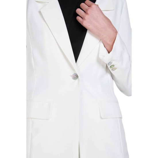 BLAZER ENTALLADO EMILY BLANCO - Imagen 3