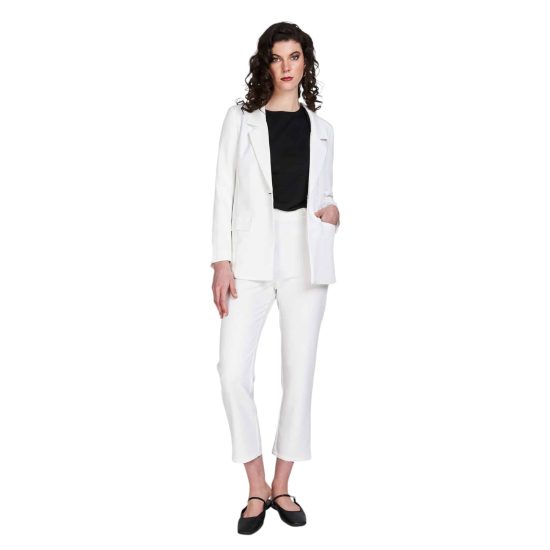 BLAZER ENTALLADO EMILY BLANCO - Imagen 4