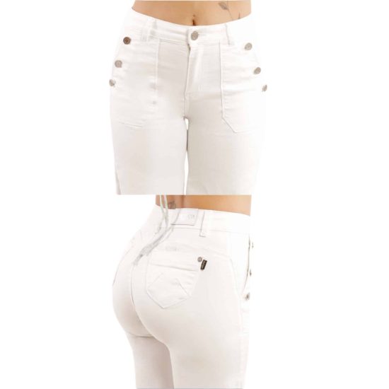JEANS LORETTA PALAZZO WHITE DIVINE - Imagen 3