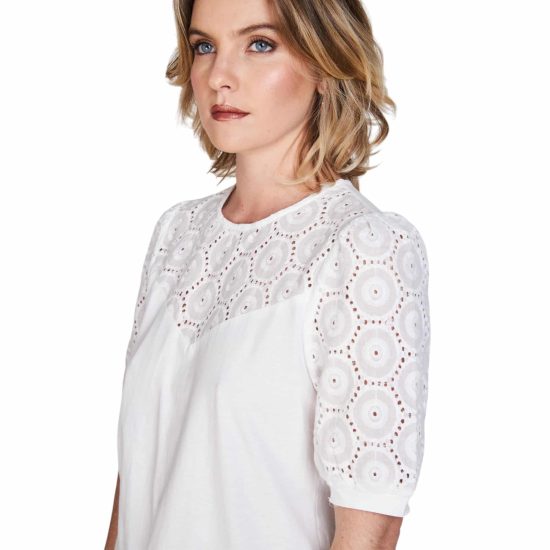 POLERA BRODERIE VICTORIA BLANCO ECLIPSE - Imagen 3